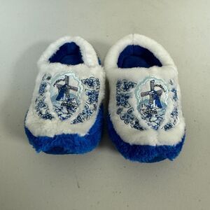 Toddler Clog Slippers Delft Blue Windmill Kids Warm Holland Netherlands Non Slip